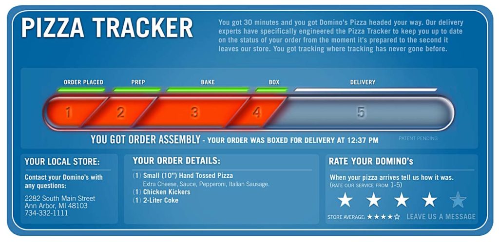 Domino's Pizza Tracker