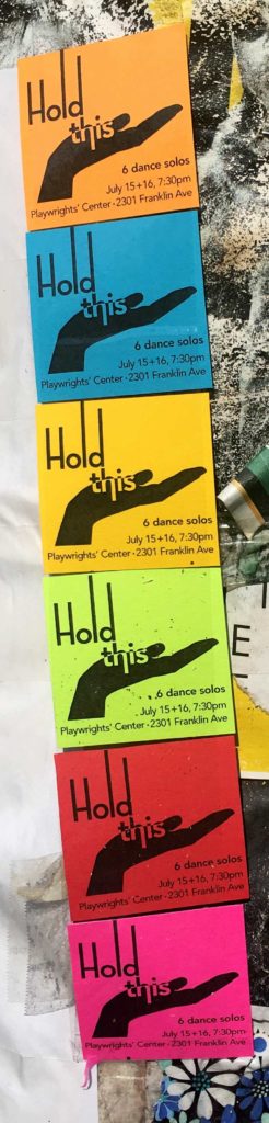 Hold This Solo Dance Performances card posting in Minneapolis