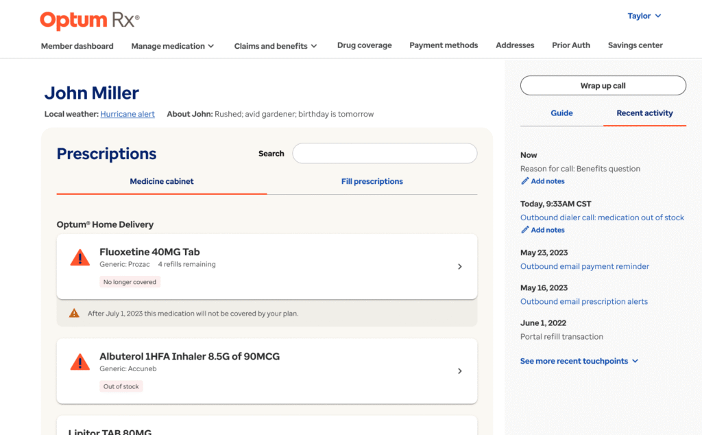 Advocate Central updated dashboard design