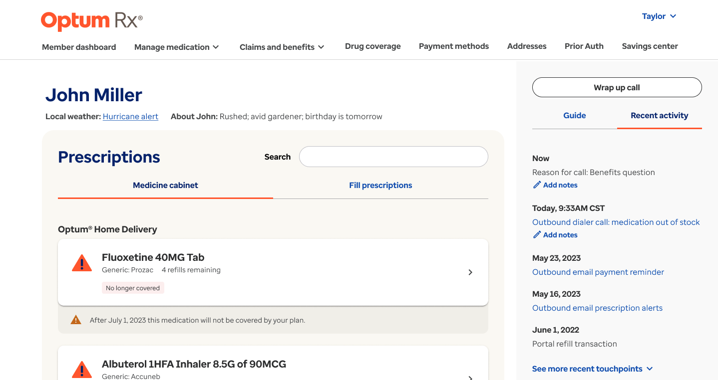 Advocate Central updated dashboard design